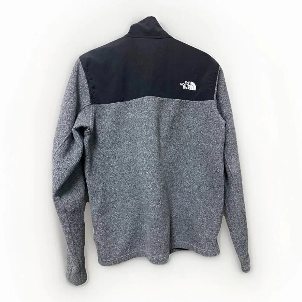 The North Face Men’s Denali Polartec Fleece Jacket Gray‎ Black Full Zip Small